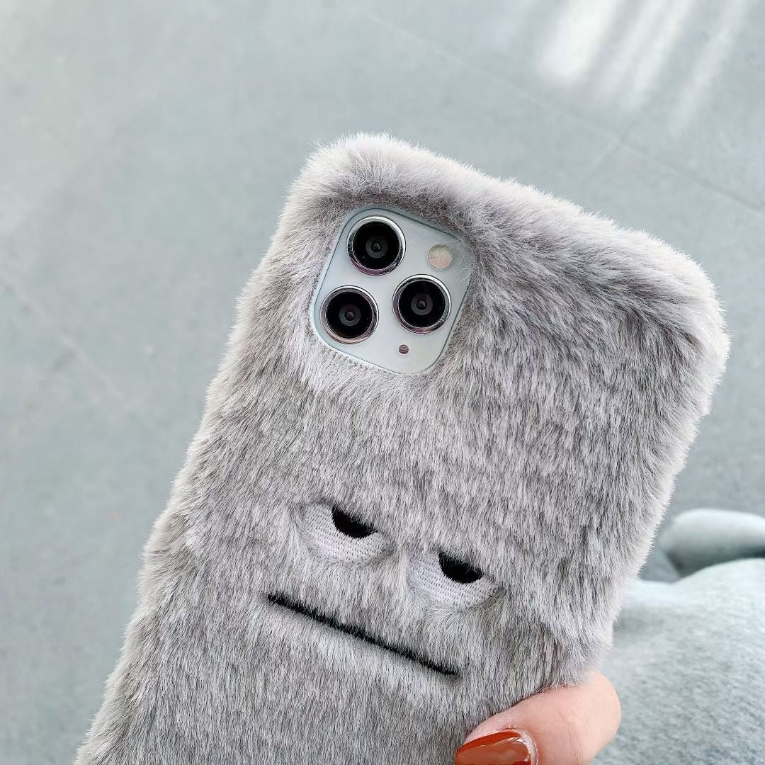 FurryShield Case – Soft Grey Protective Phone Cover
