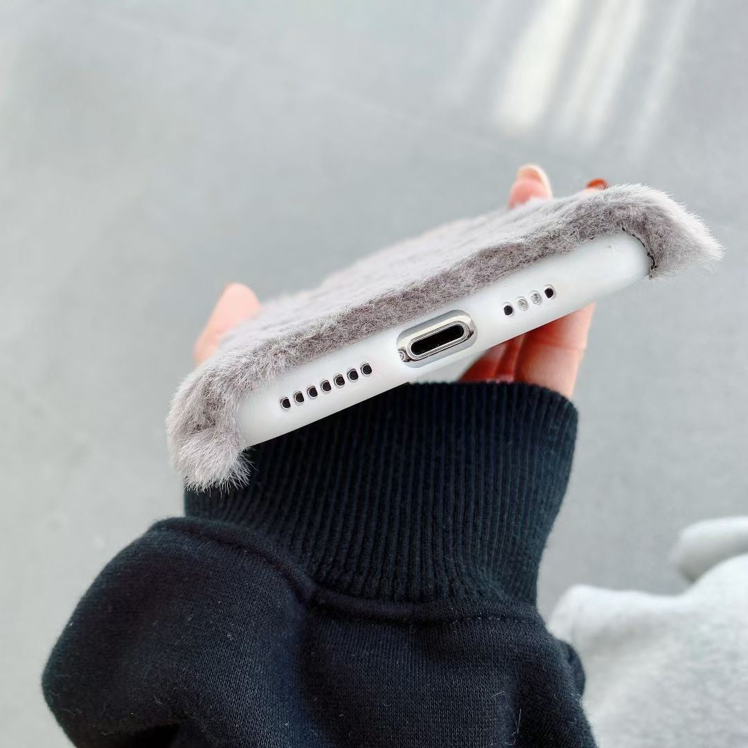 FurryShield Case – Soft Grey Protective Phone Cover
