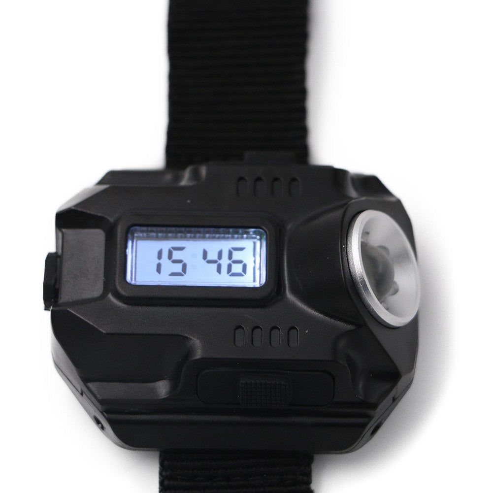 LumiGear Tactical Watchlight – 4-Mode LED Flashlight with Time Display & Compass